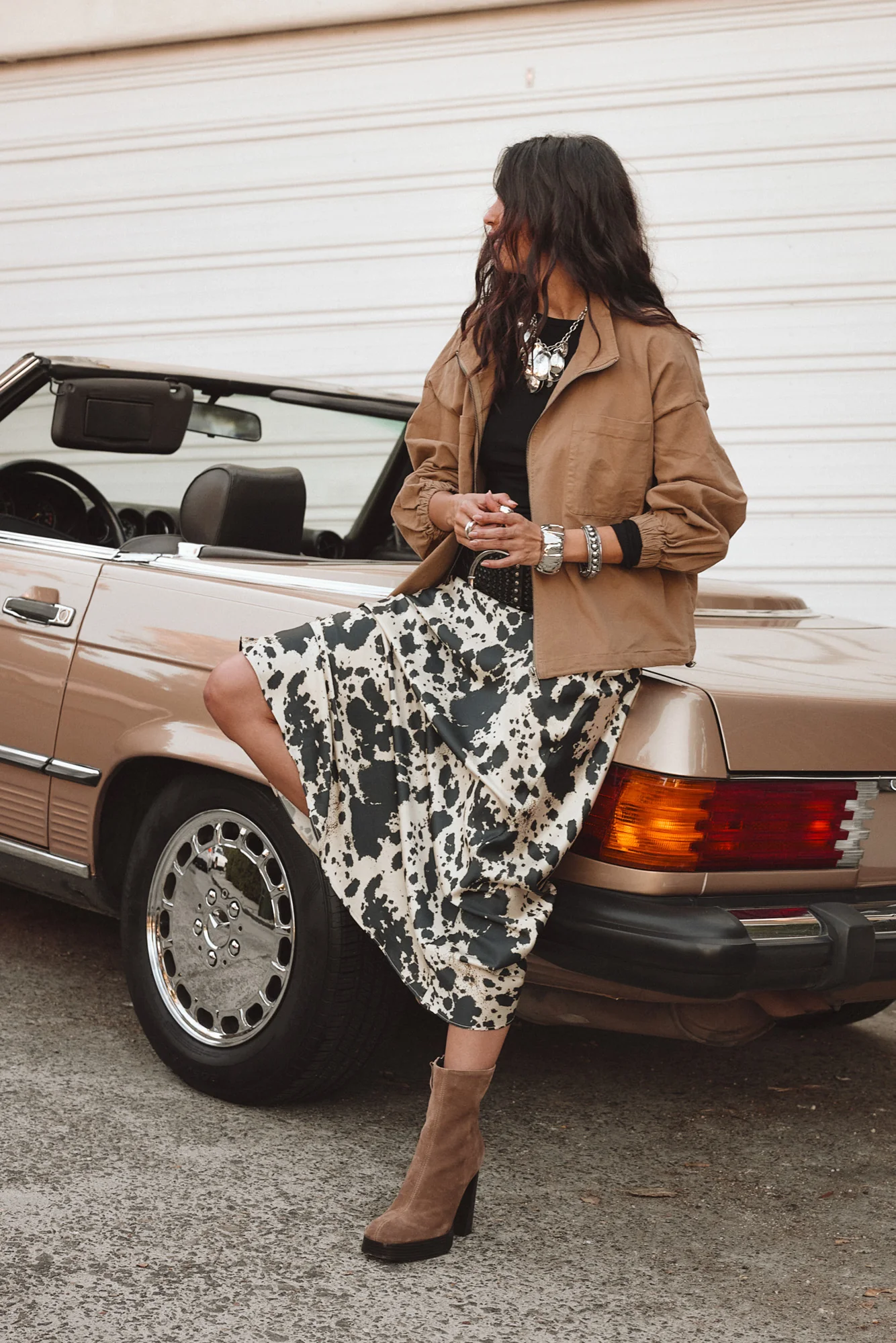 Kacey Cowhide Maxi Skirt - Image 7