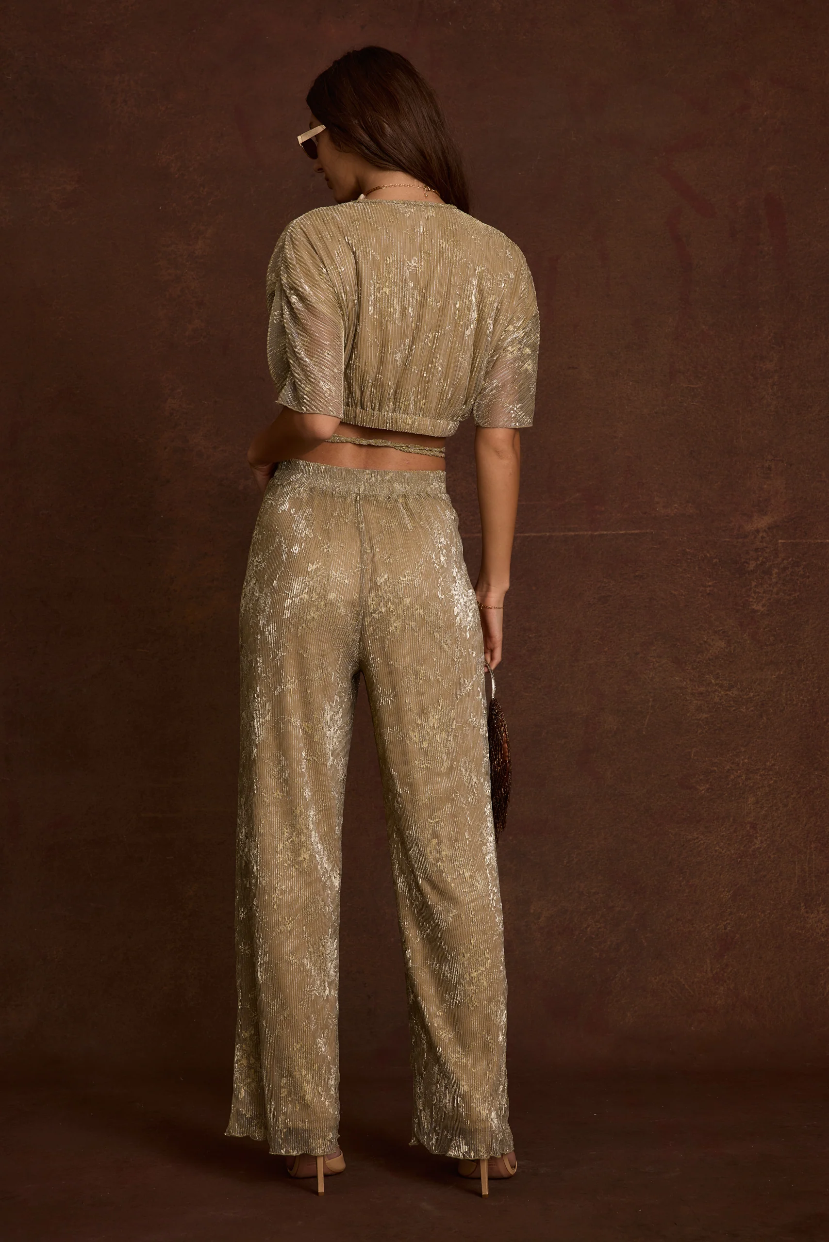 Kaia Gold Metallic Pant - Image 12