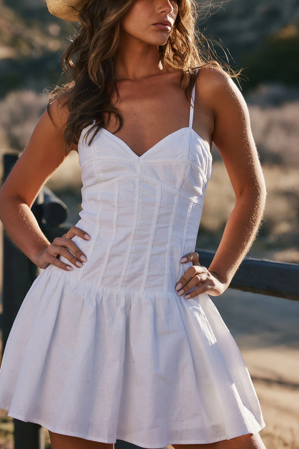 Lana White Drop Waist Mini Dress - Image 3