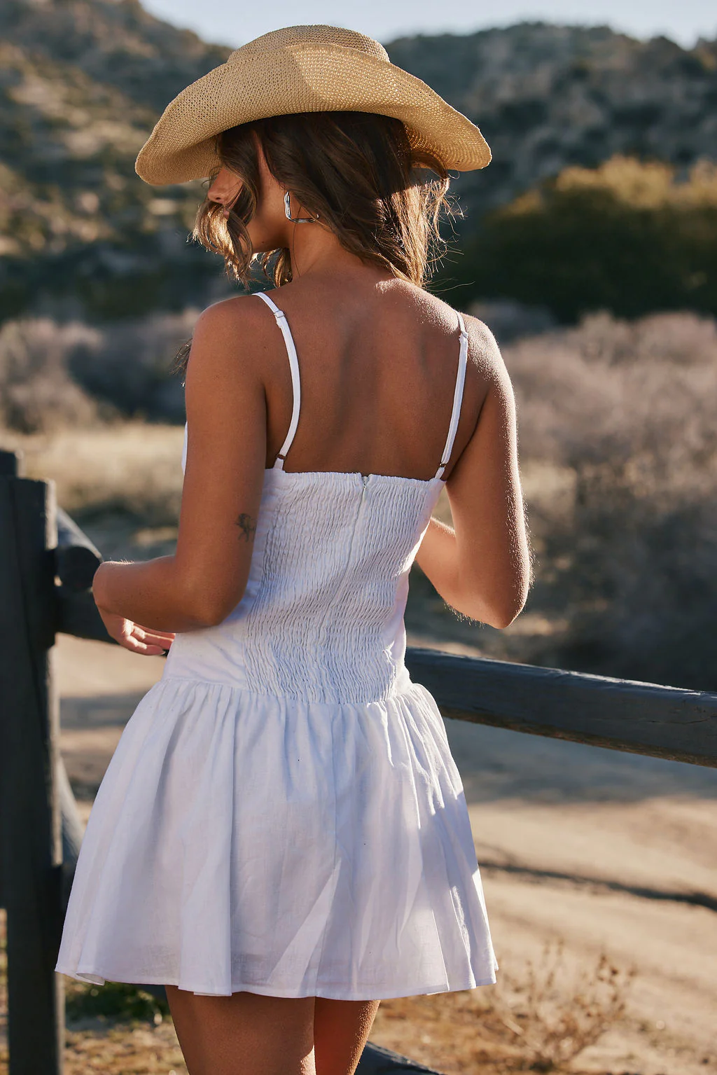 Lana White Drop Waist Mini Dress - Image 4