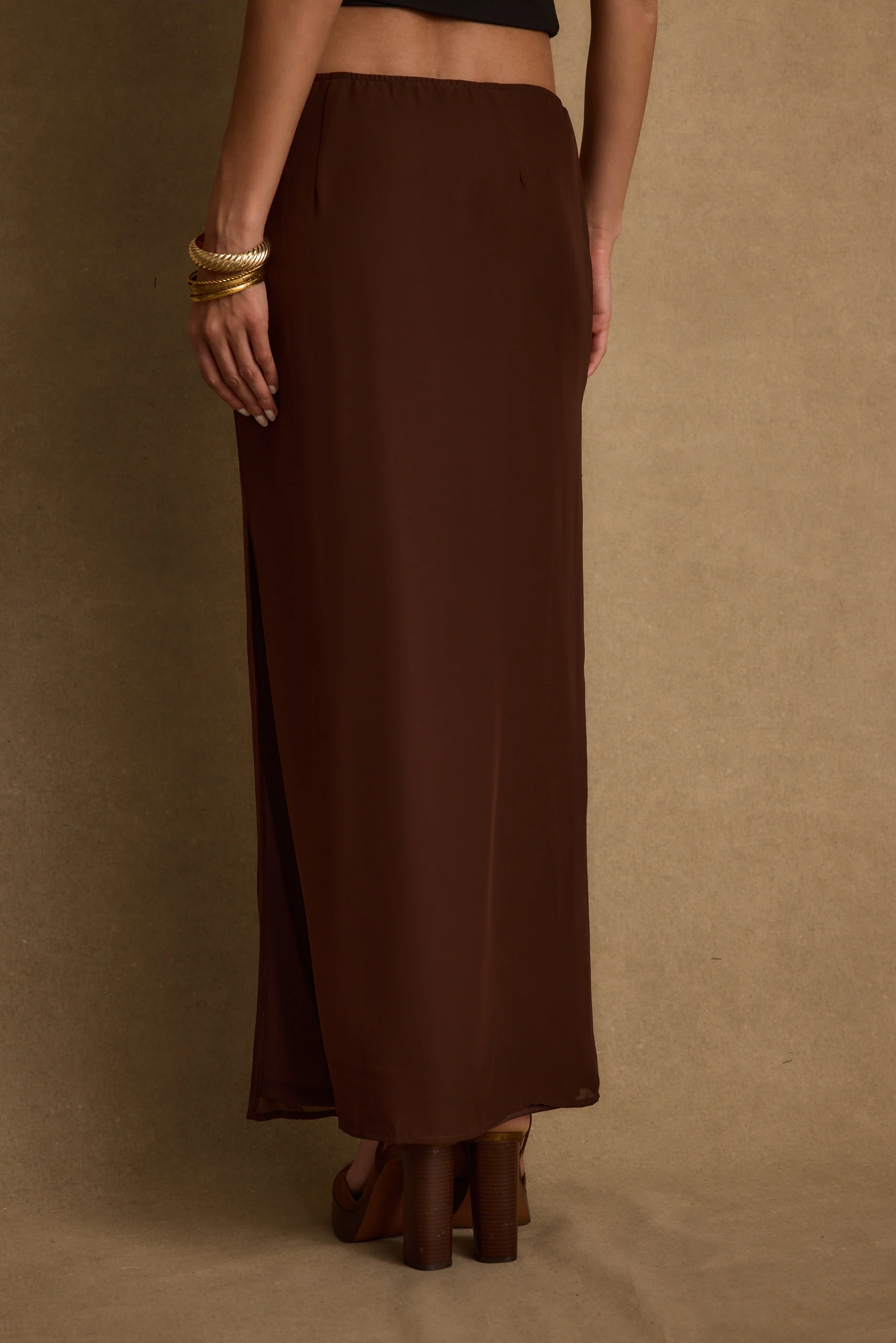 Layla Mocha Maxi Skirt - Image 7