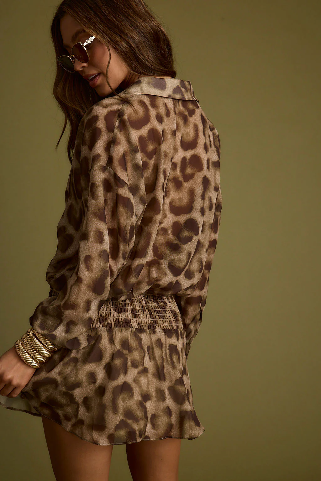 Lennox Leopard Drop Waist Micro Mini Dress - Image 5