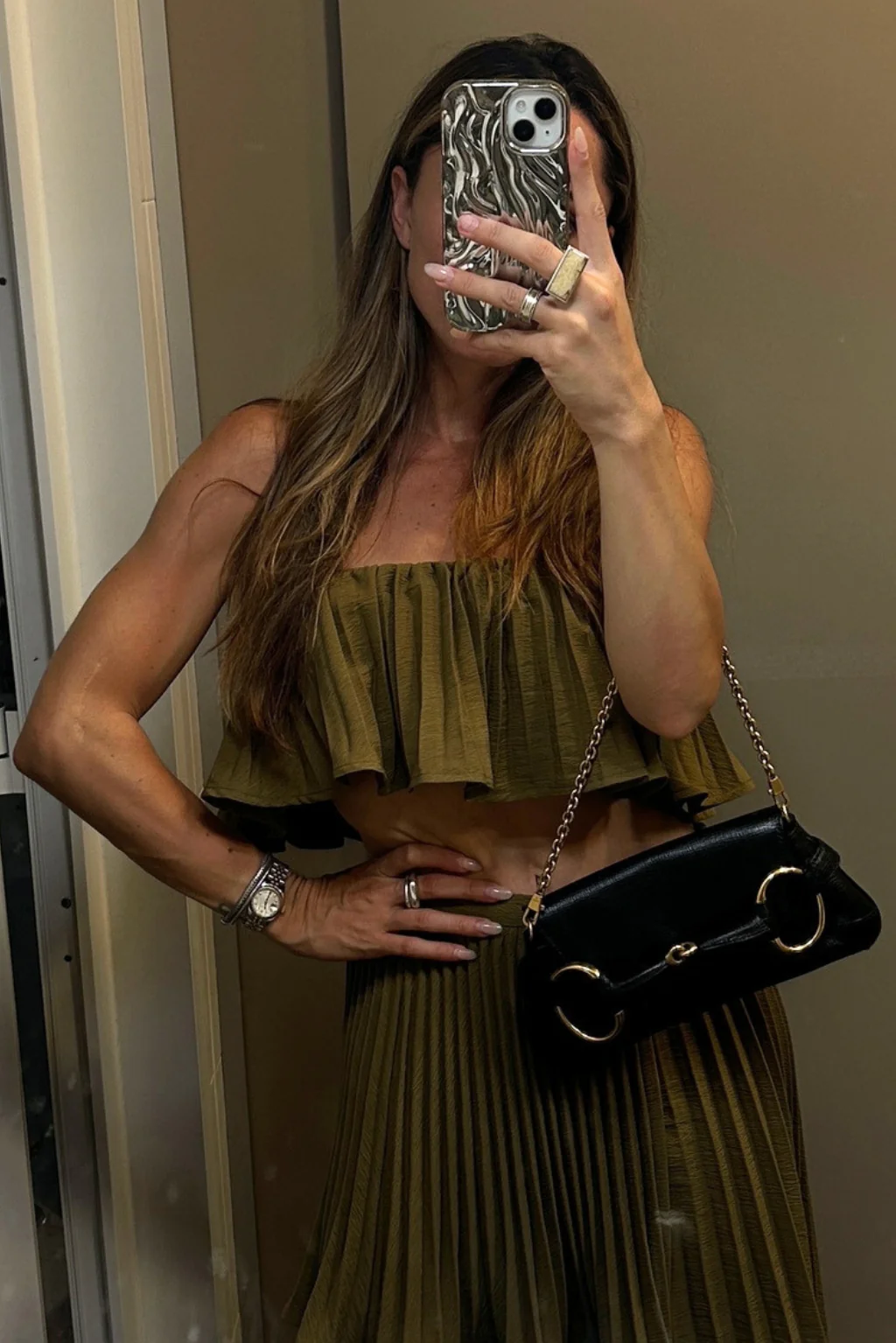 Lima Olive Crop Top - Image 3