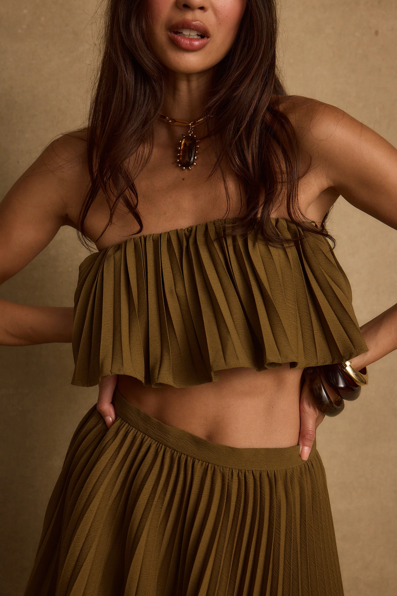 Lima Olive Crop Top - Image 7
