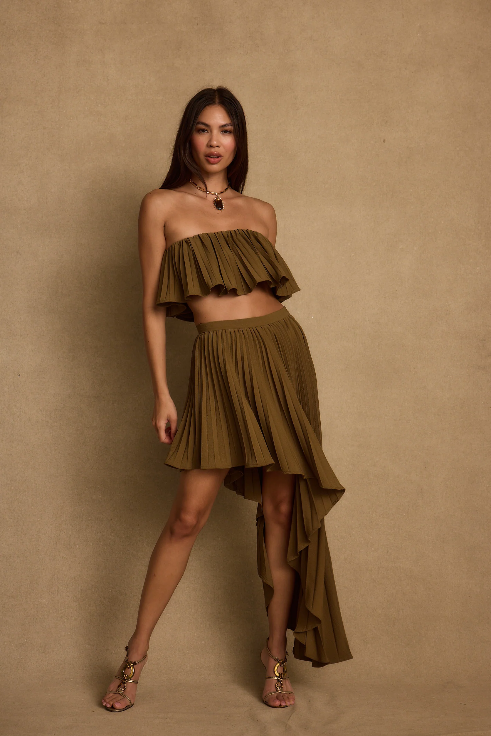 Lima Olive Crop Top - Image 9