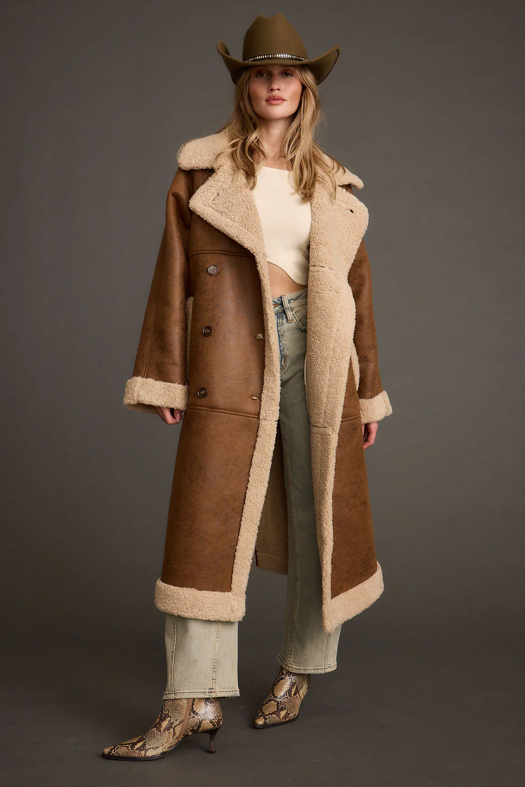 Livingston Brown Sherpa Coat - Image 5