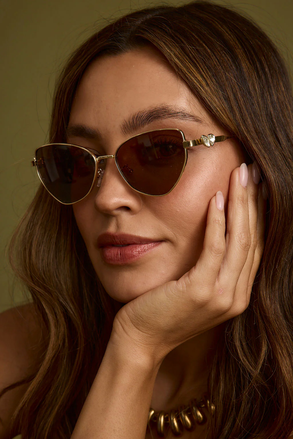 Lucas Brown Cat Eye Sunglasses - Image 5