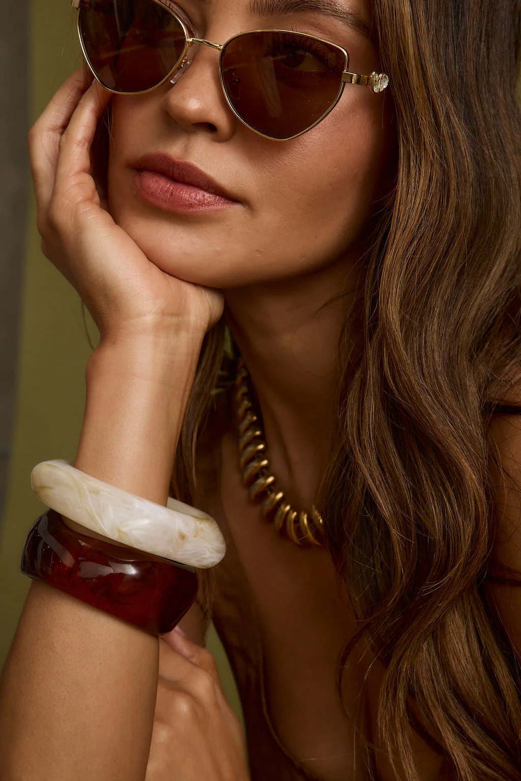 Lucas Brown Cat Eye Sunglasses - Image 6