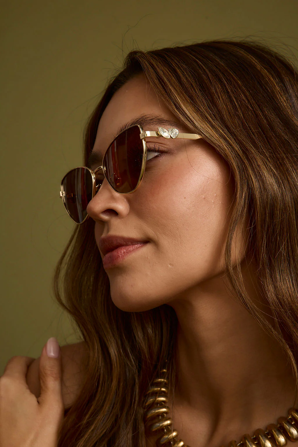 Lucas Brown Cat Eye Sunglasses - Image 7