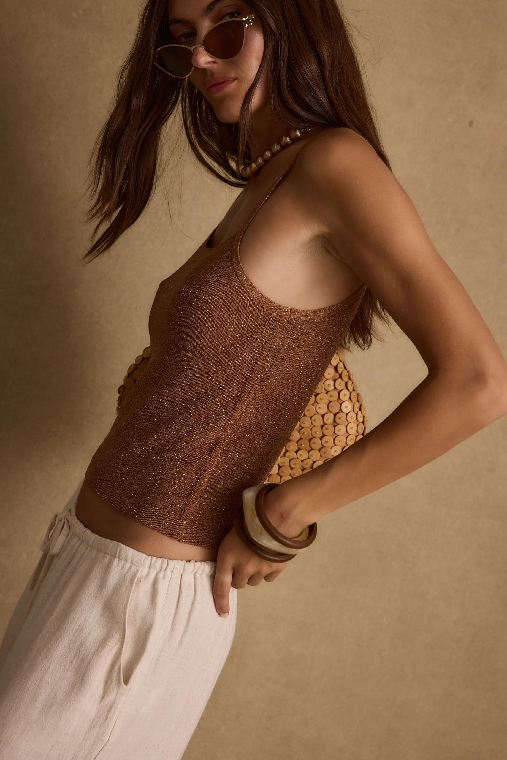 Lucero Bronze Lurex Tank - Image 7