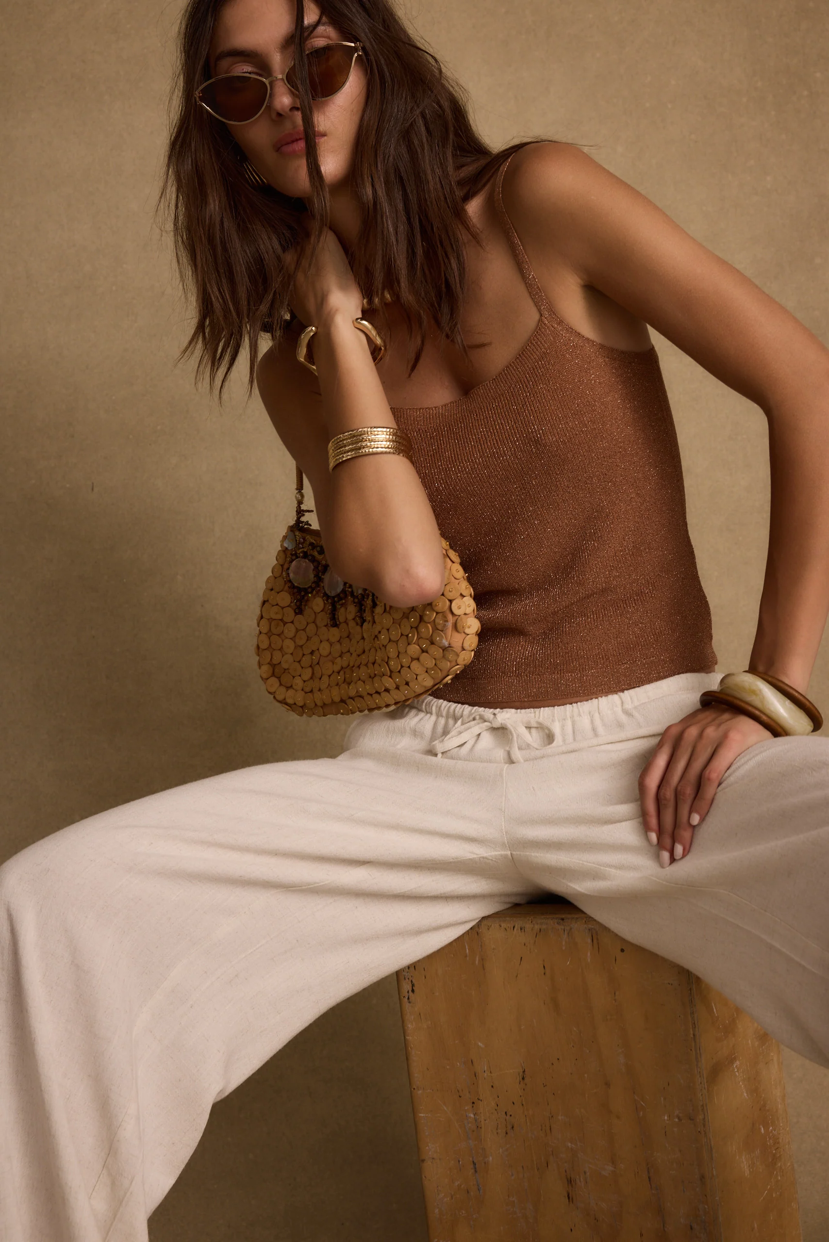 Lucero Bronze Lurex Tank - Image 8