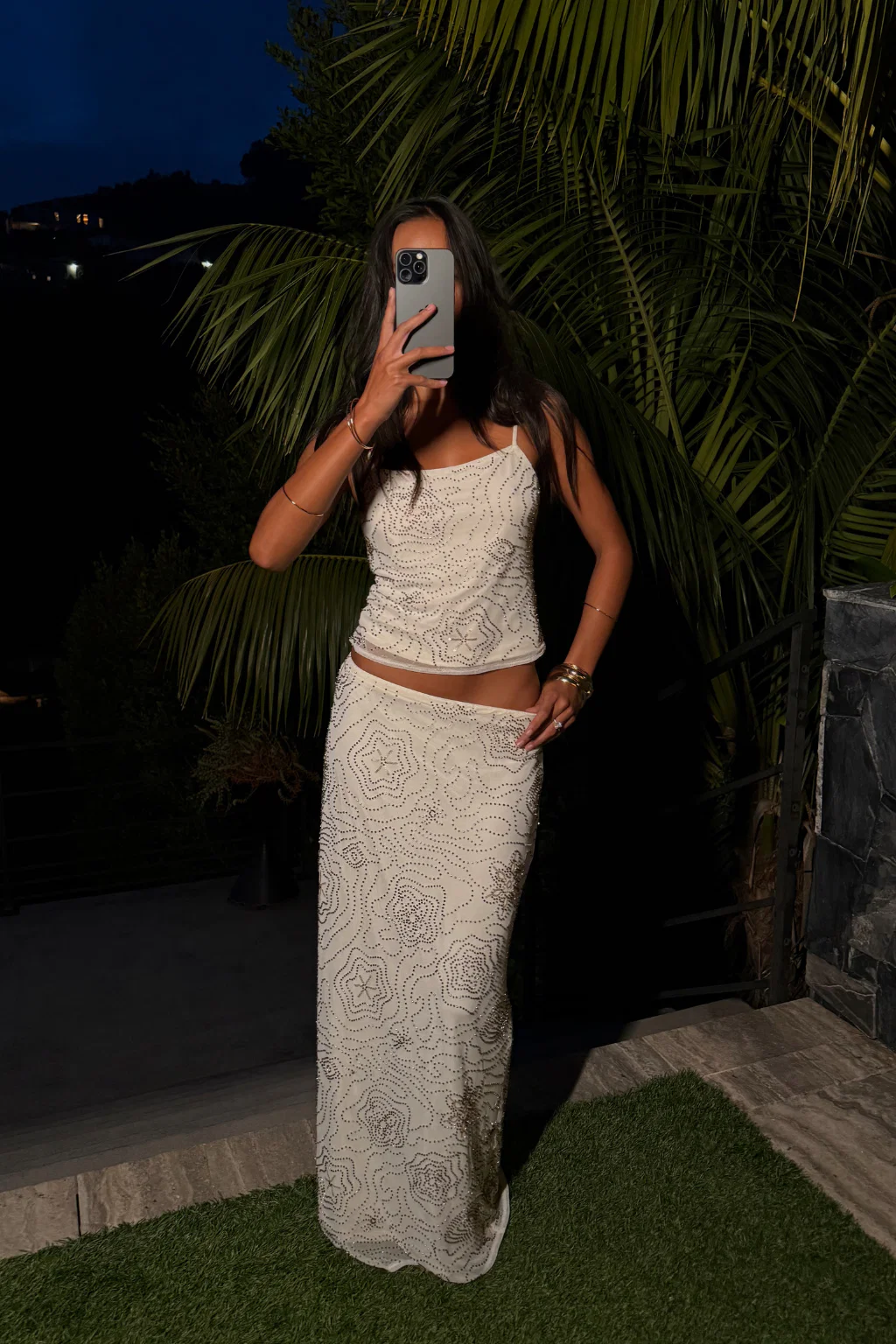 Luci White Beaded Tank - Image 7