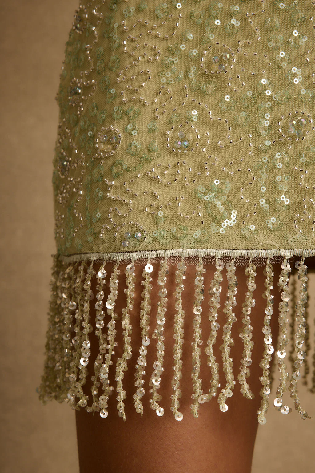 Luna Cove Sage Fringe Mini Skirt - Image 8
