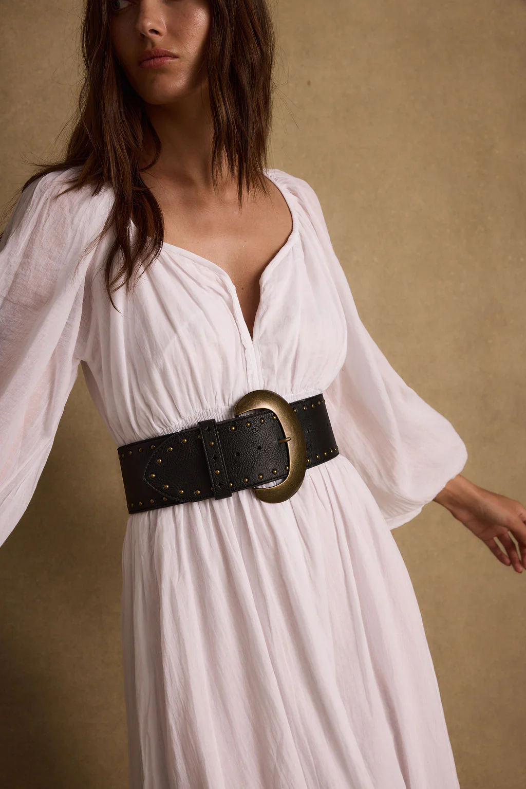 Mabel Black and Gold Studded Belt - Image 5