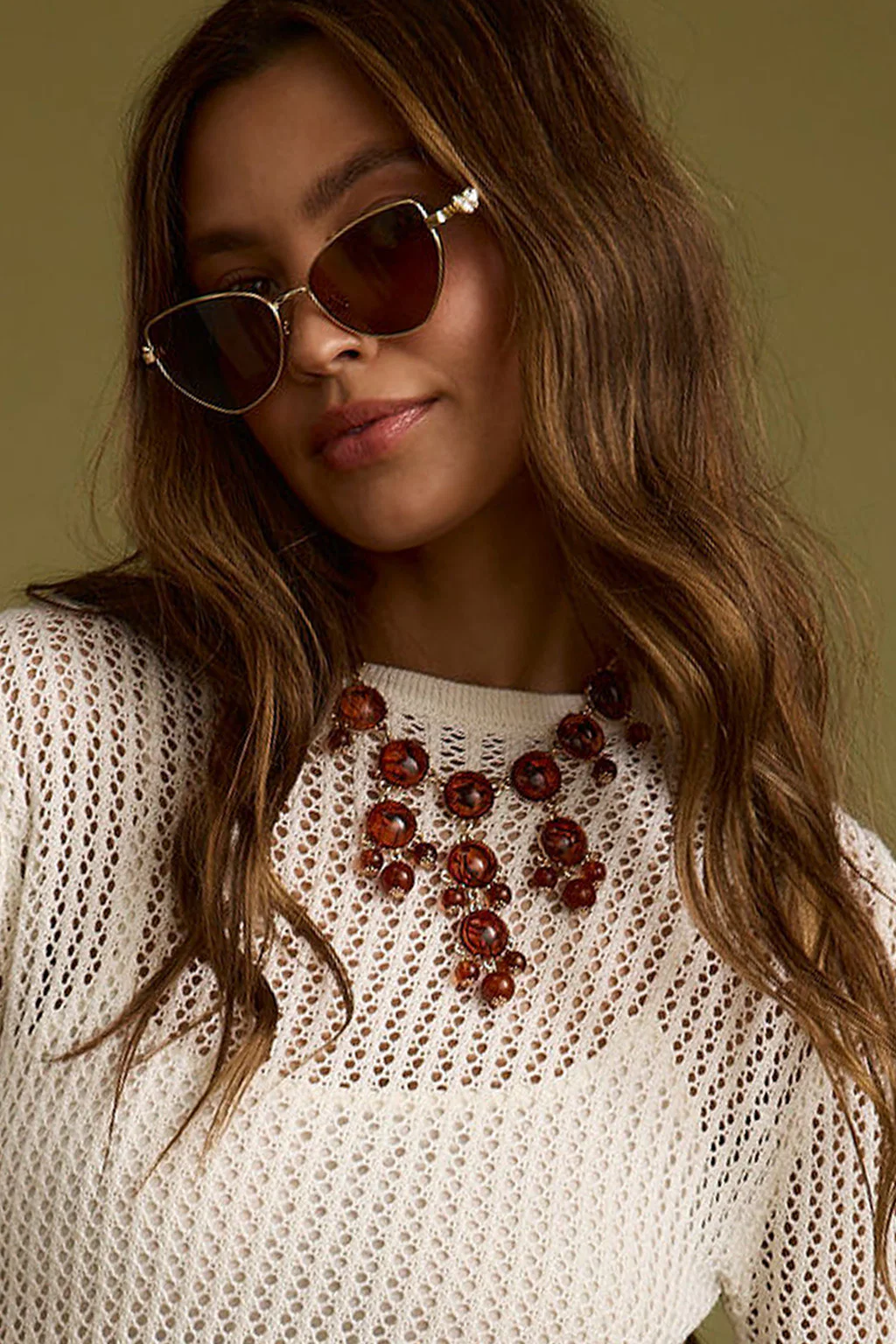 Macy Amber Stone Necklace - Image 2