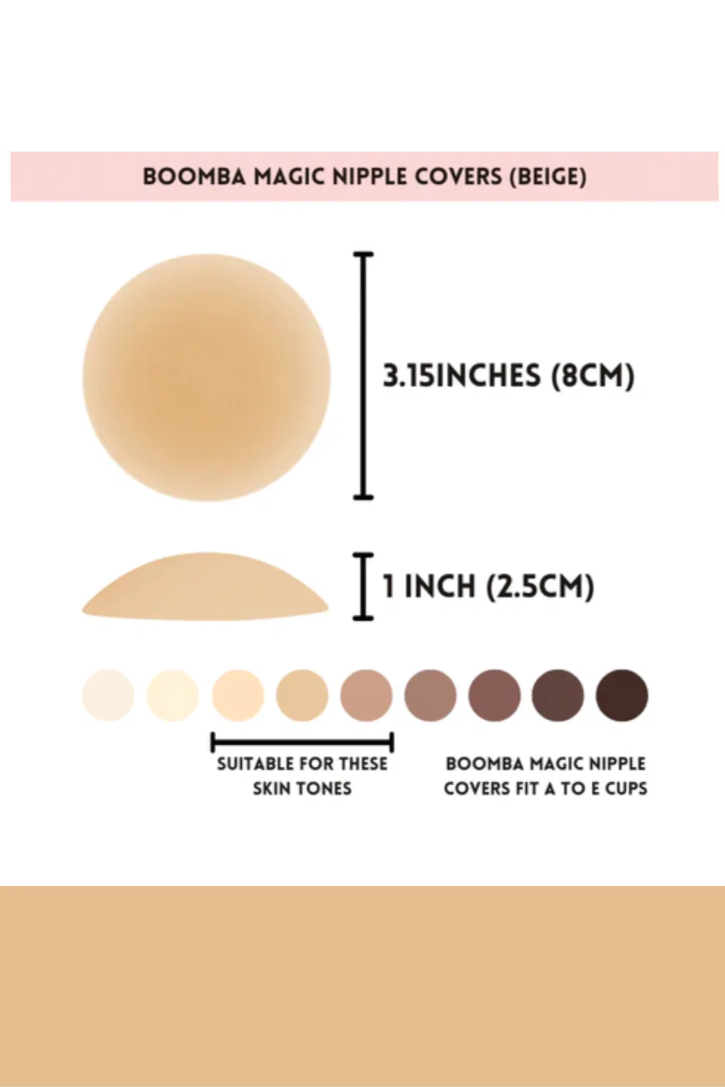 Magic Nipple Covers - BEIGE - Image 2