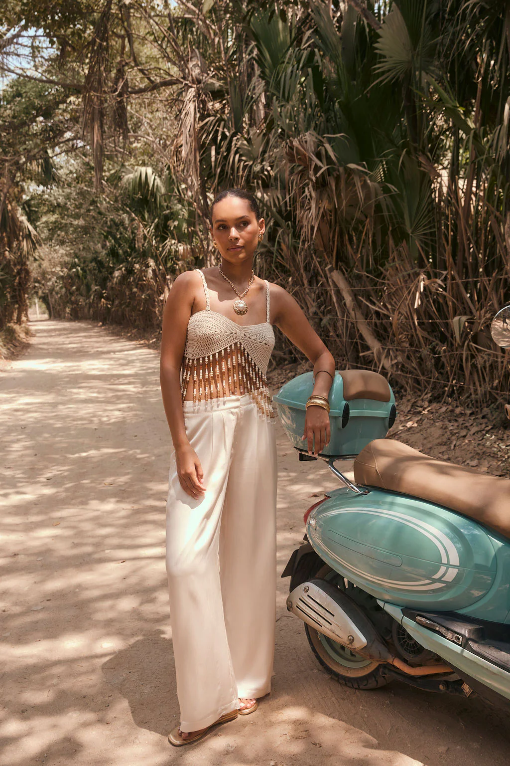 Mai Tai Mirage Crochet Beaded Top - Image 4