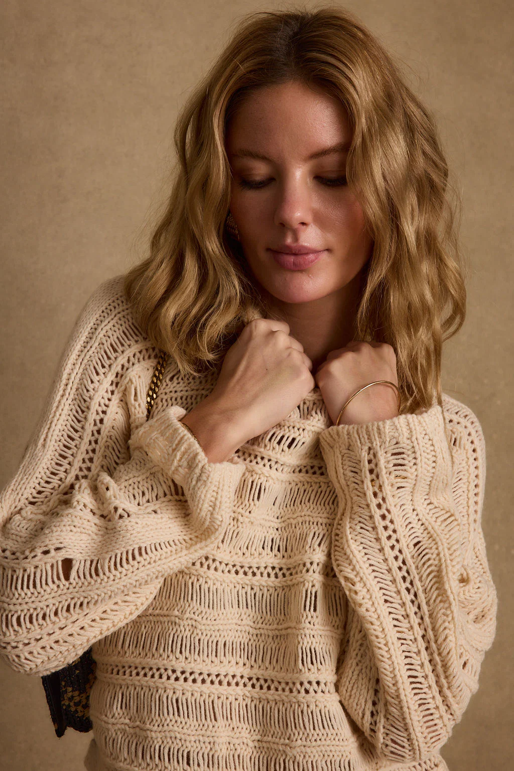 Marela Cream Crochet Sweater - Image 2