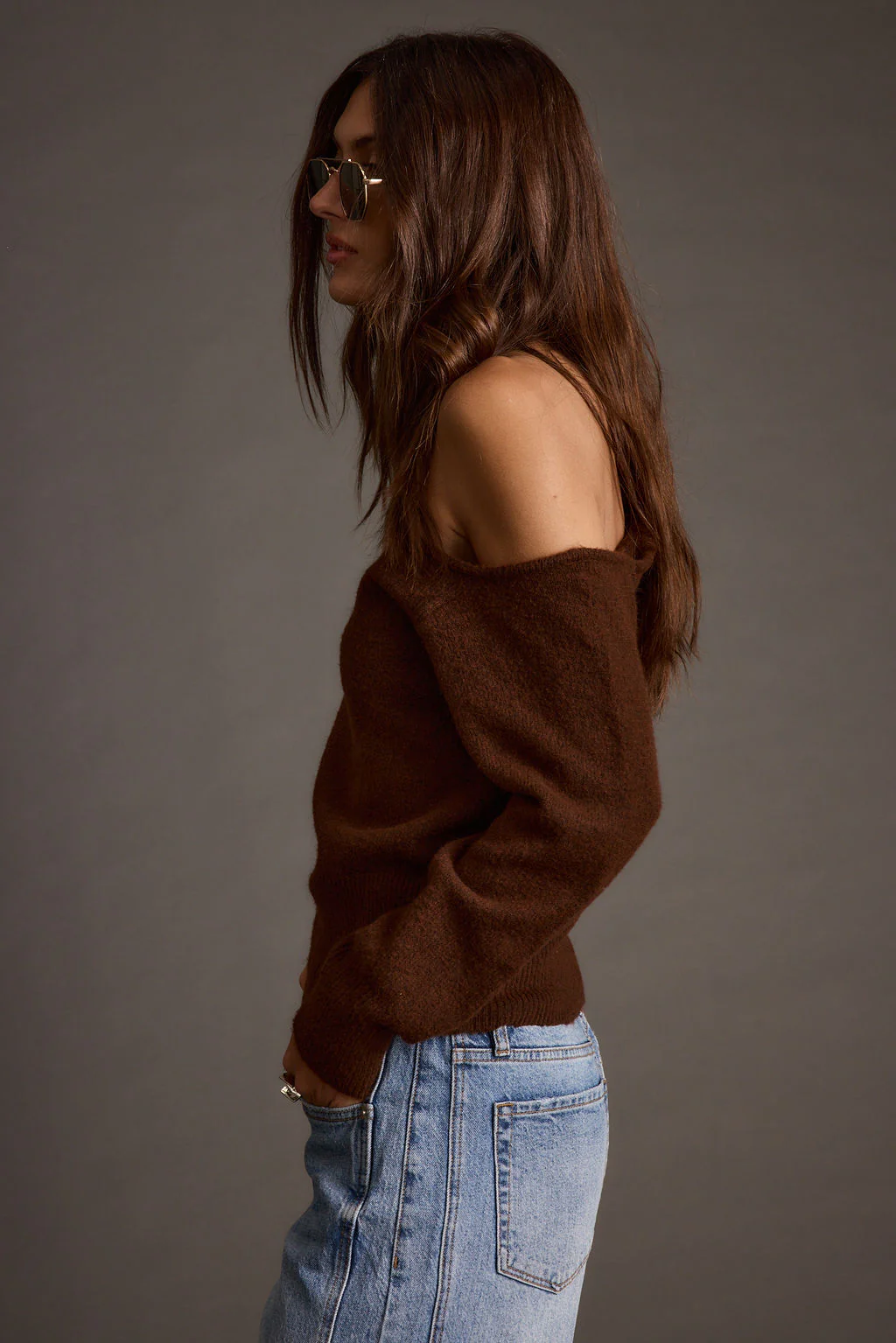 Margot Cinnamon Asymmetrical Sweater - Image 10