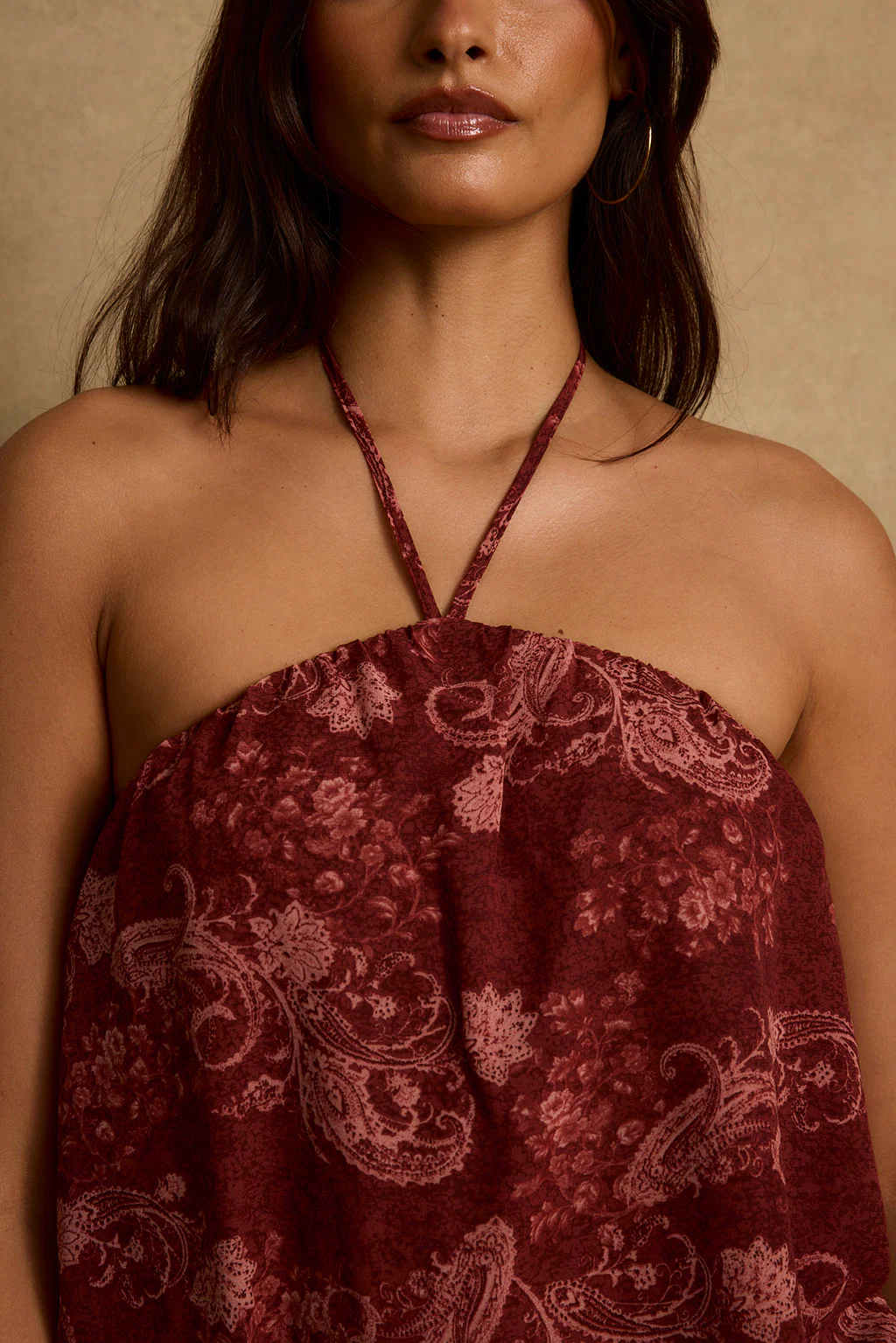 Mariana Mulberry Paisley Mini Dress - Image 5