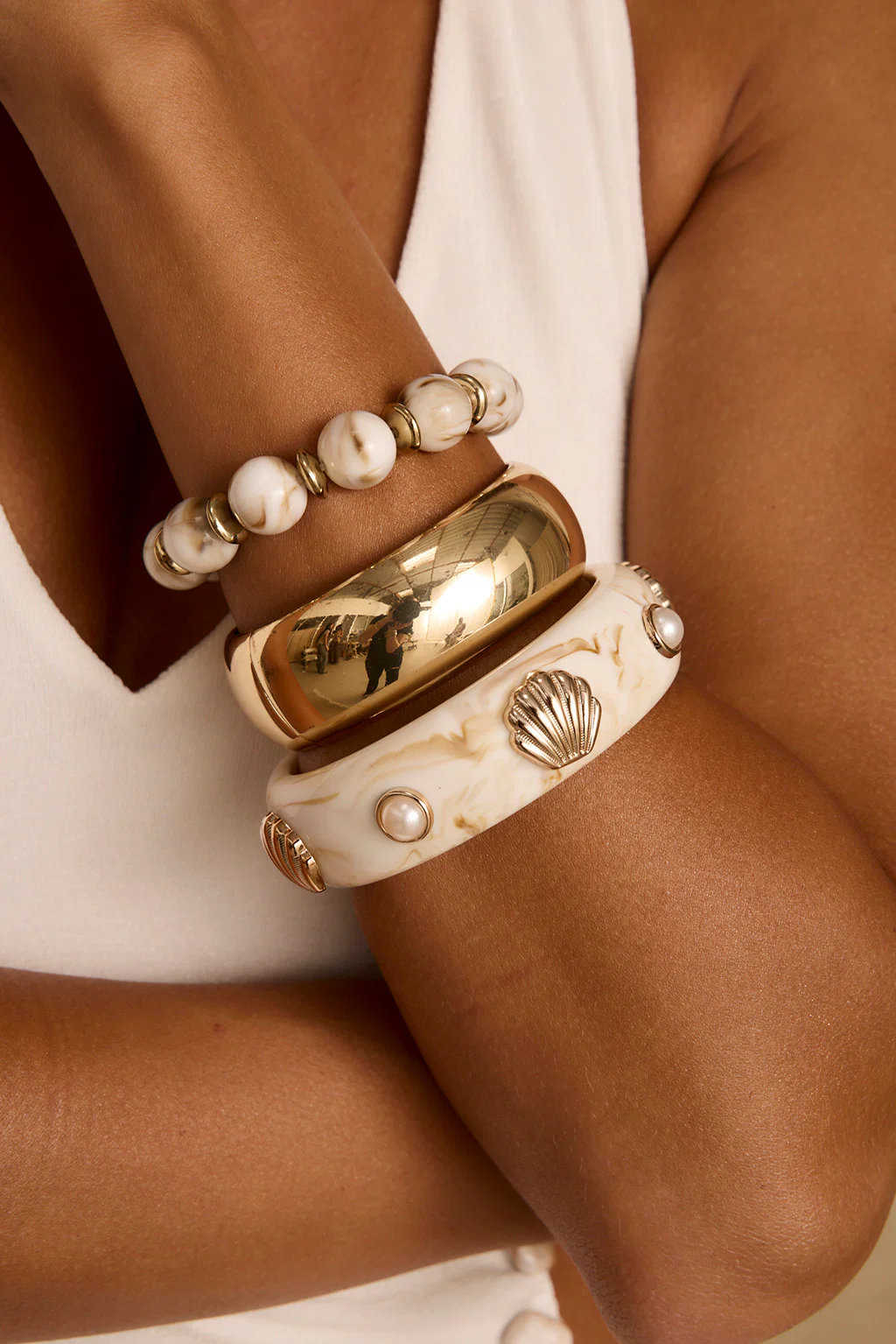 Mariners Set of 3 Gold Bangles - Image 3