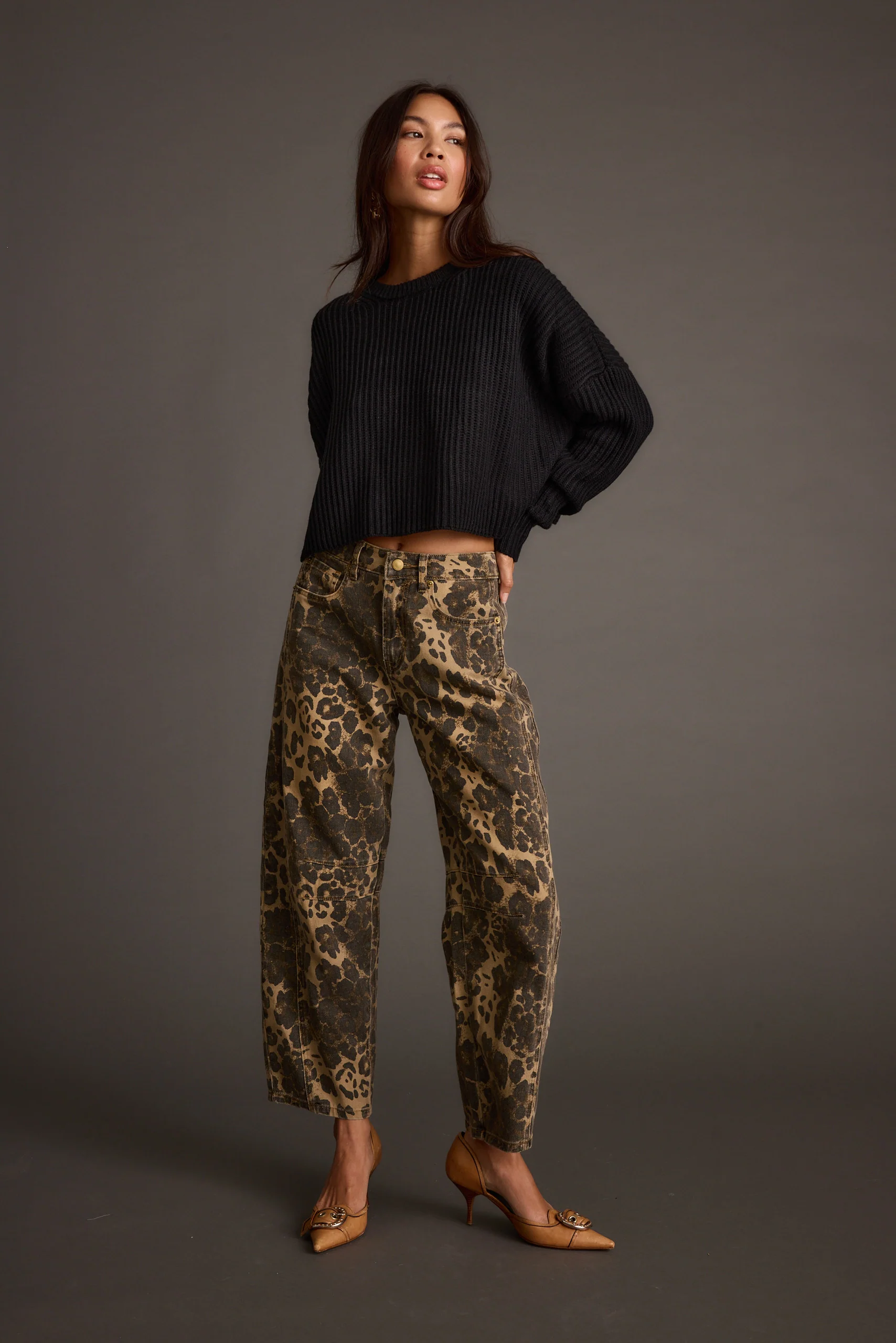 Maxine Black Cropped Sweater - Image 6