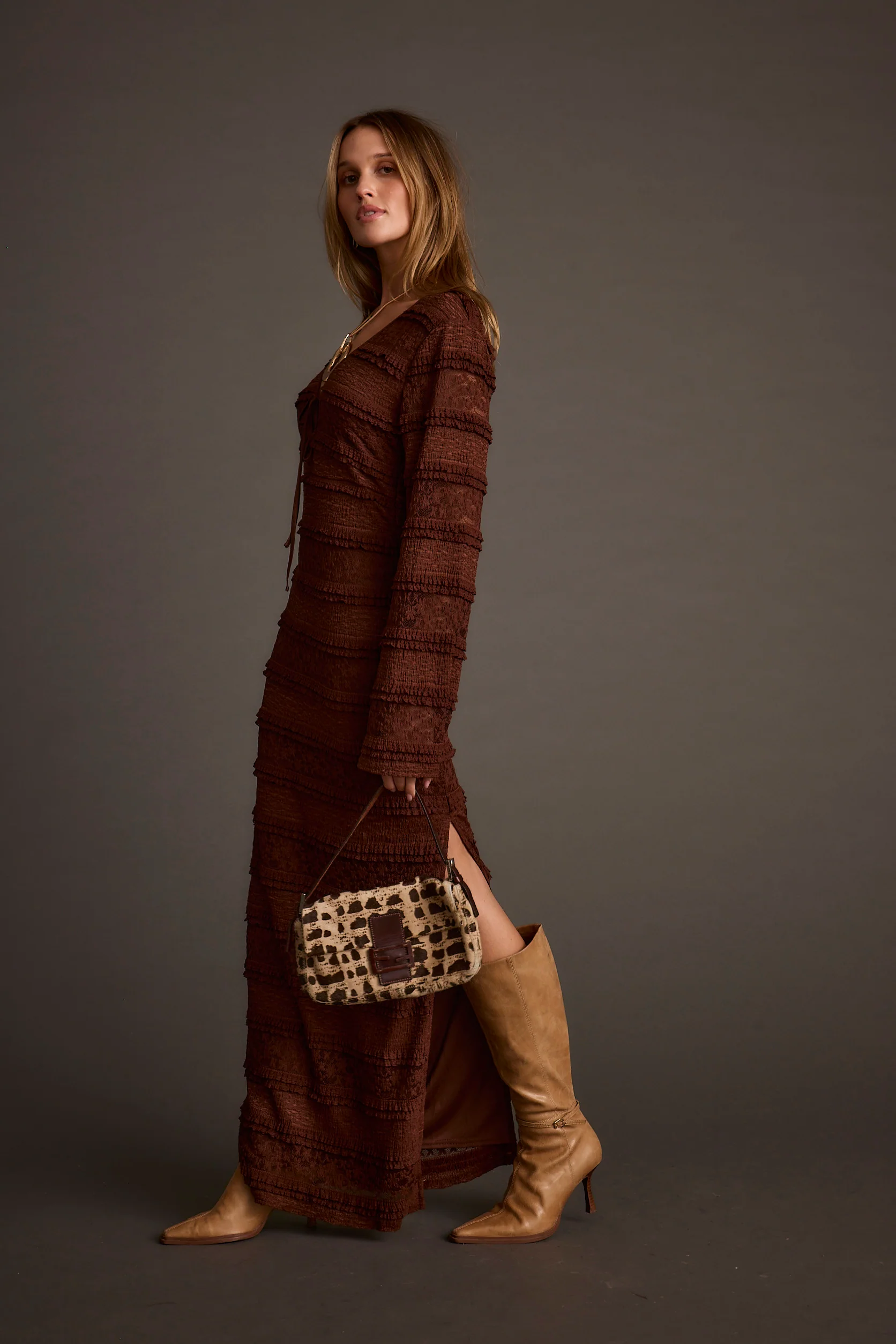 Melrose Espresso Maxi Dress - Image 5