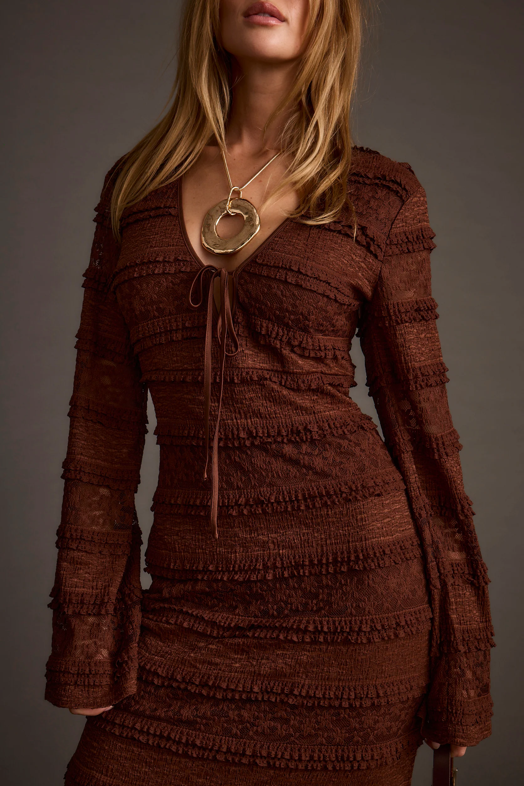 Melrose Espresso Maxi Dress - Image 7