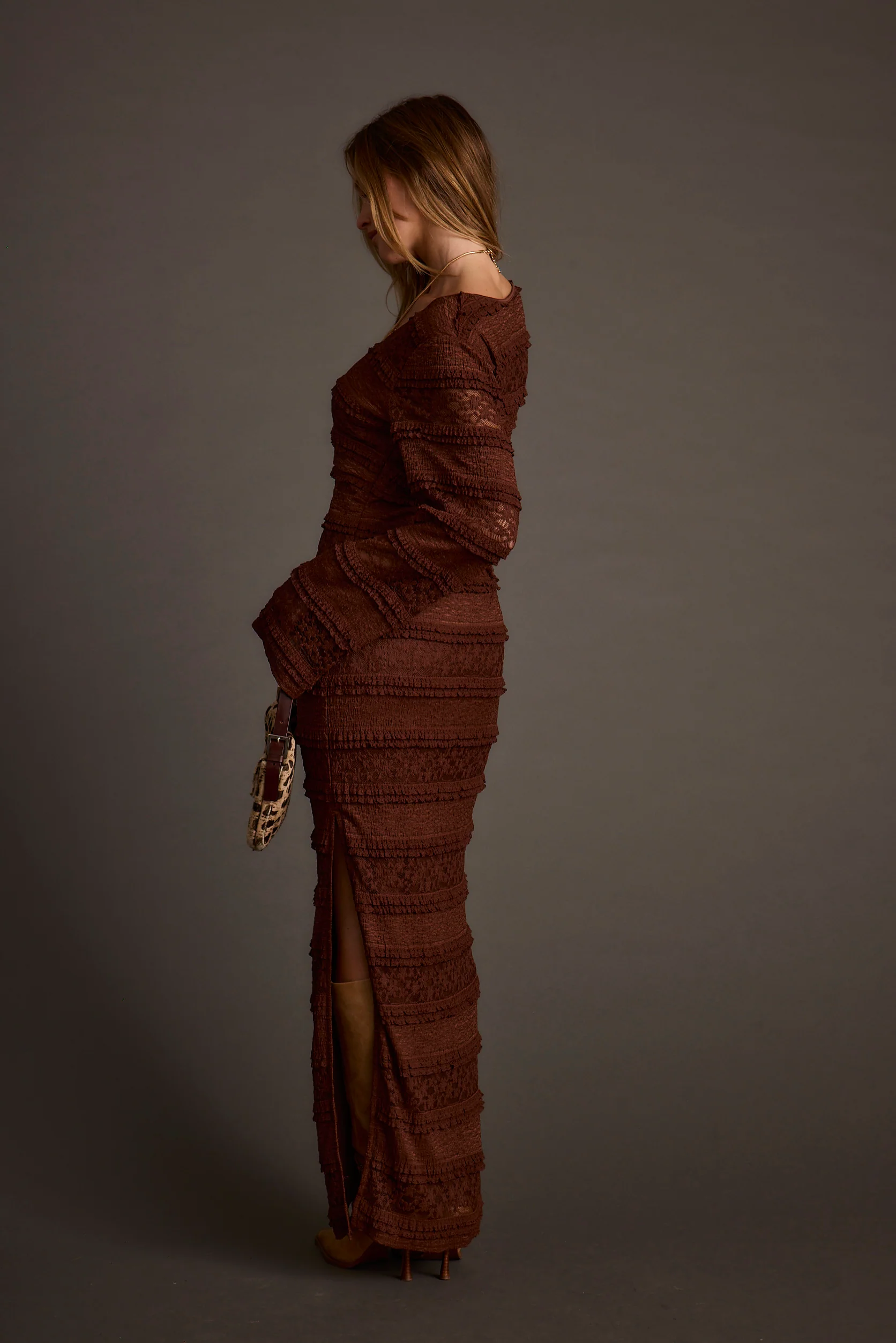 Melrose Espresso Maxi Dress - Image 8
