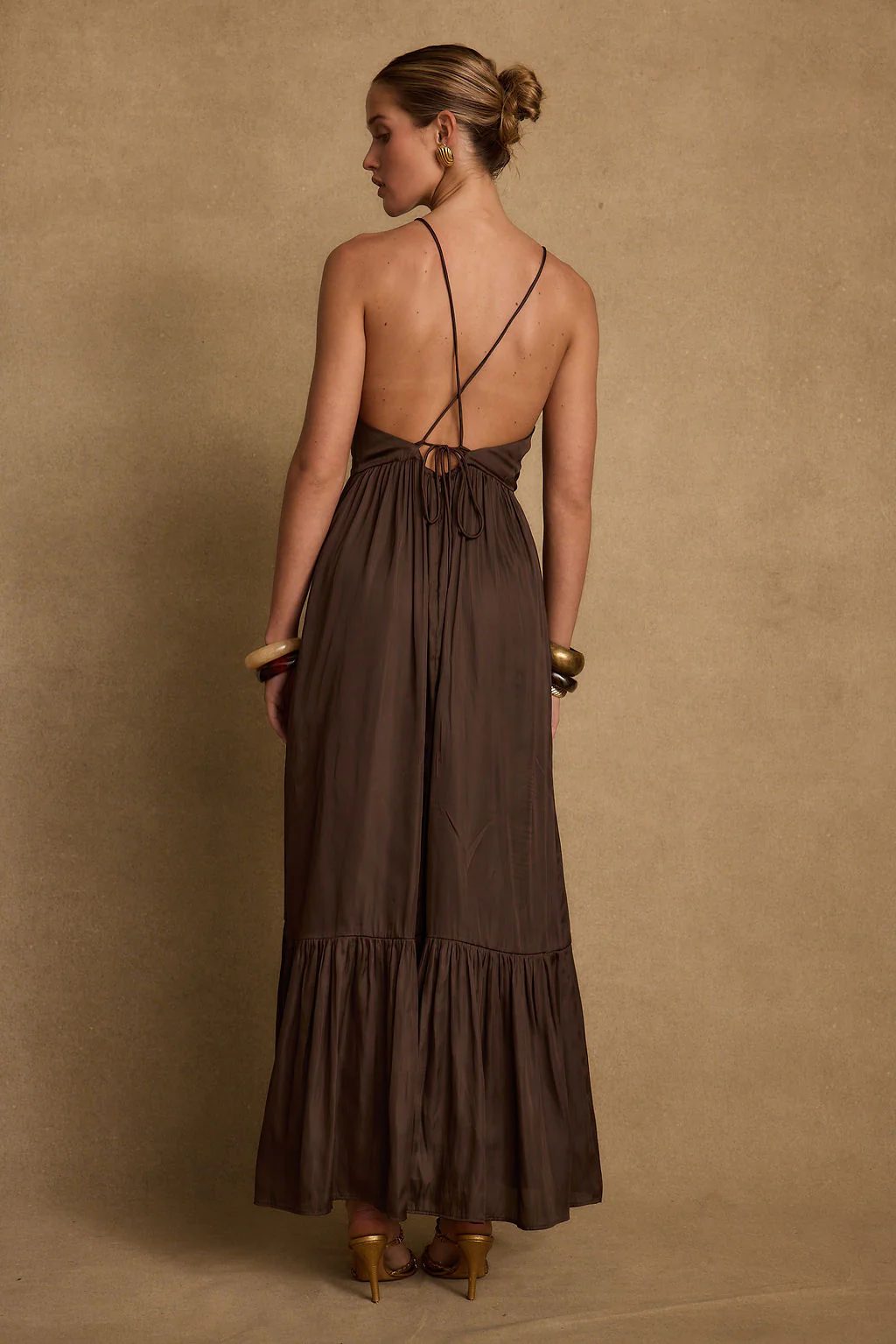 Mia Espresso Maxi Dress - Image 3