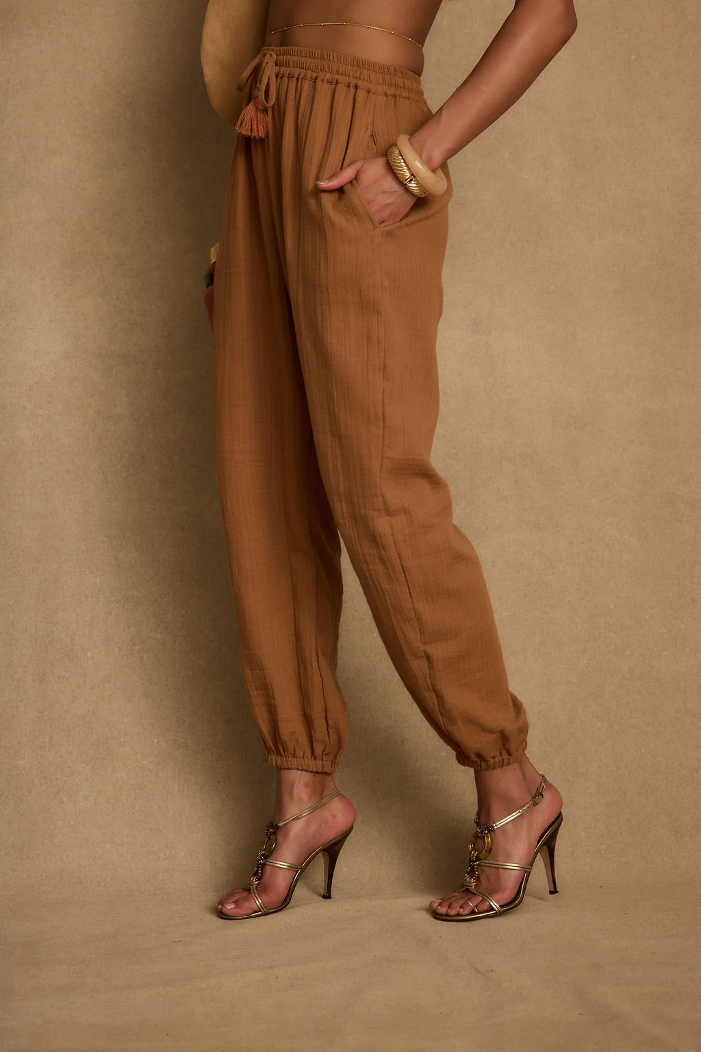 Midsummer Clay Linen Joggers - Image 5