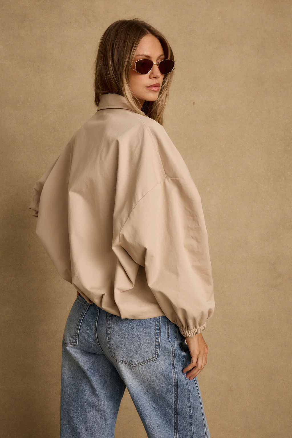 Monte Khaki Bubble Hem Jacket - Image 2