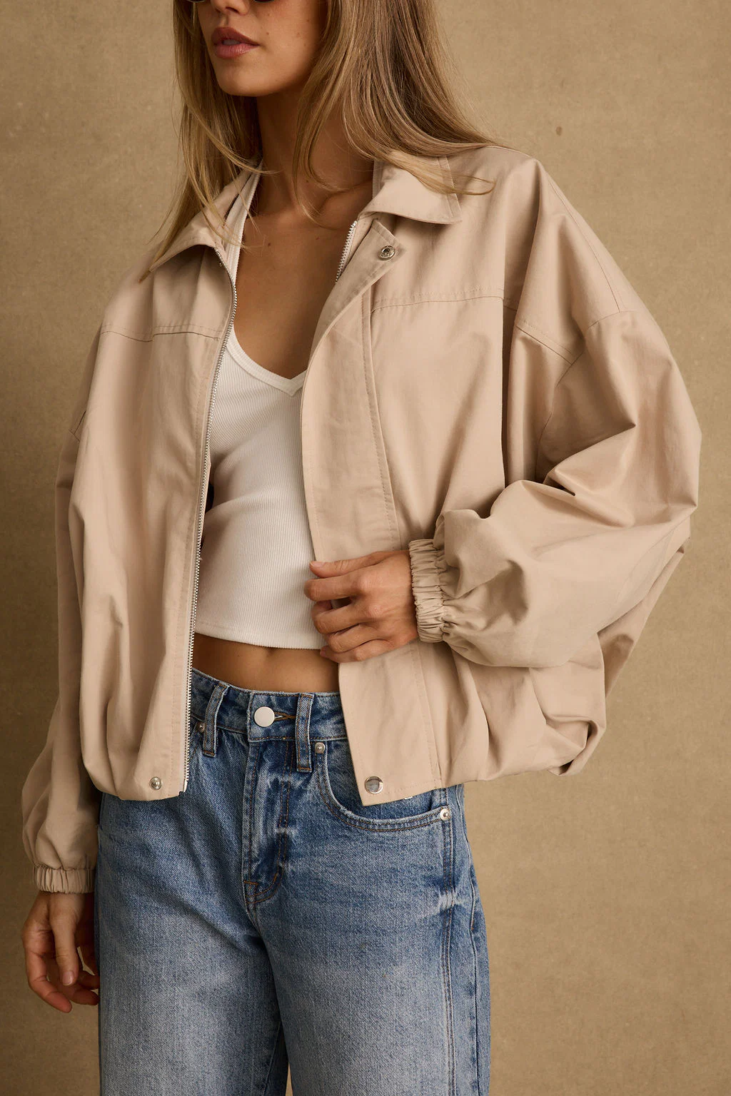 Monte Khaki Bubble Hem Jacket - Image 7