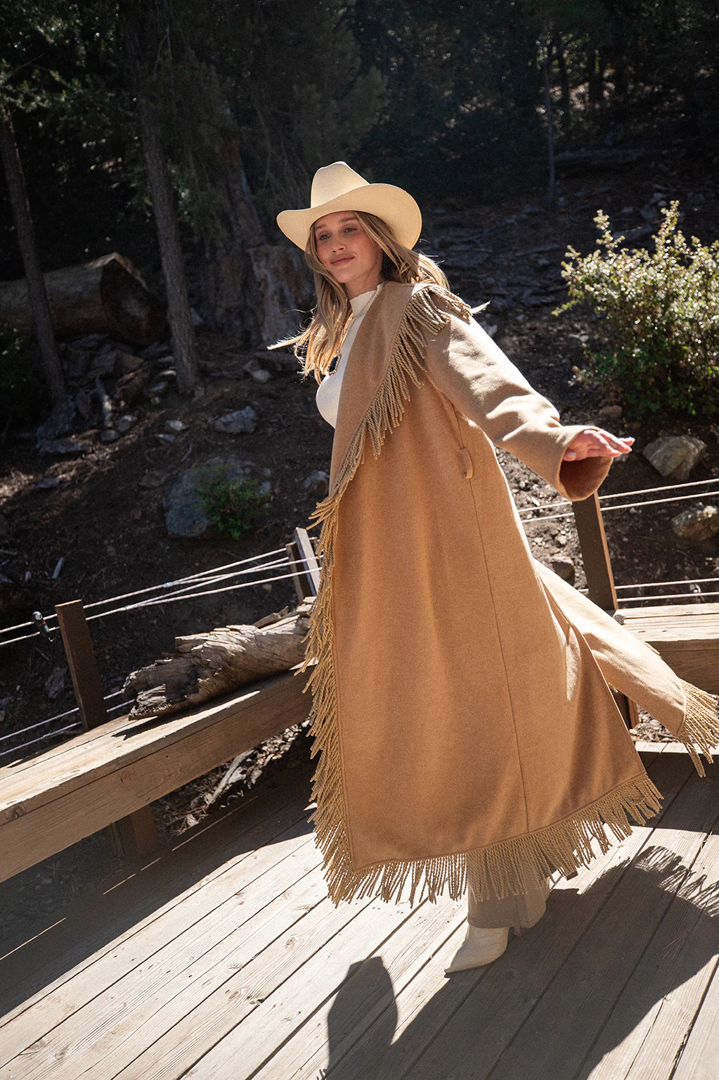 Montrose Camel Fringe Coat - Image 9