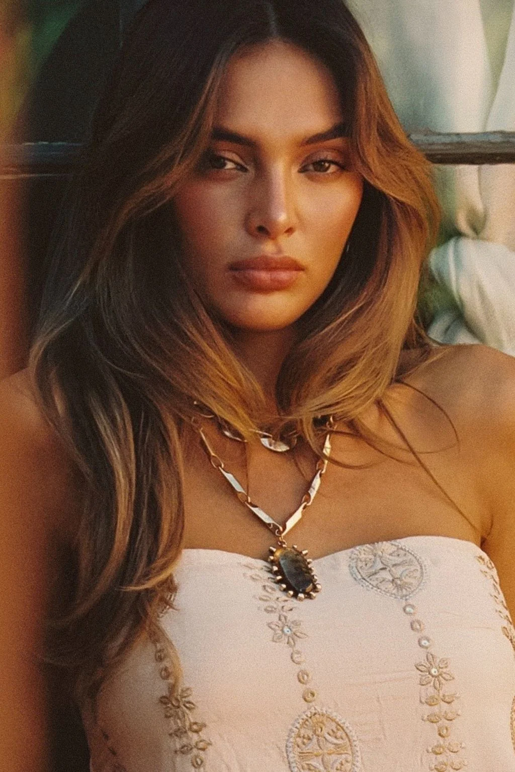 Moonbeam Gold Statement Necklace - Image 4