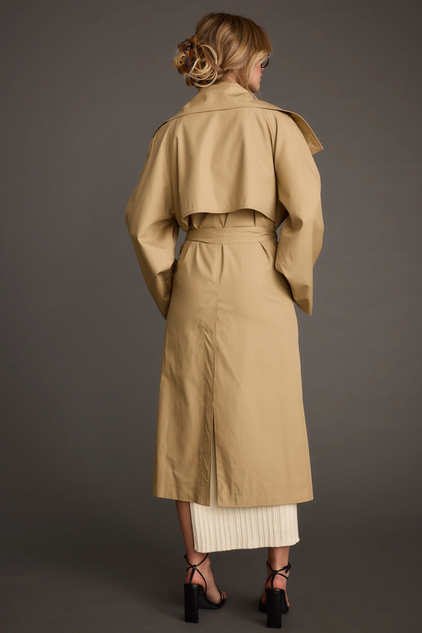 Moss Khaki Classic Trench Coat - Image 4