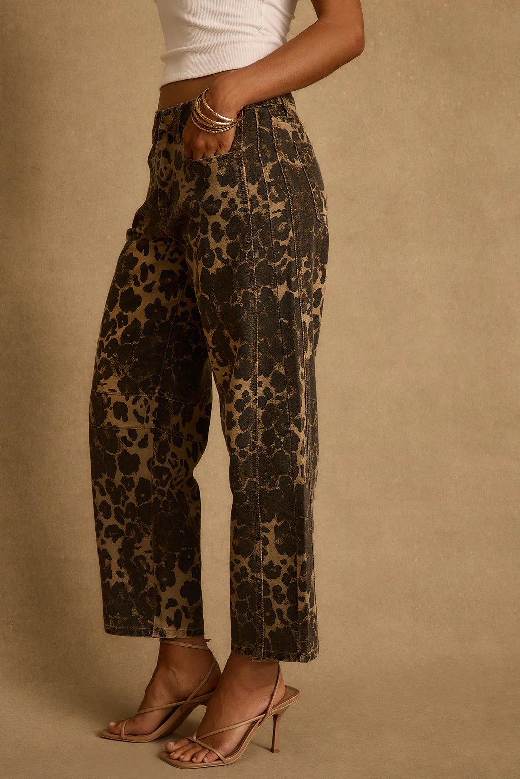 Muse Leopard Barrel Jeans - Image 2