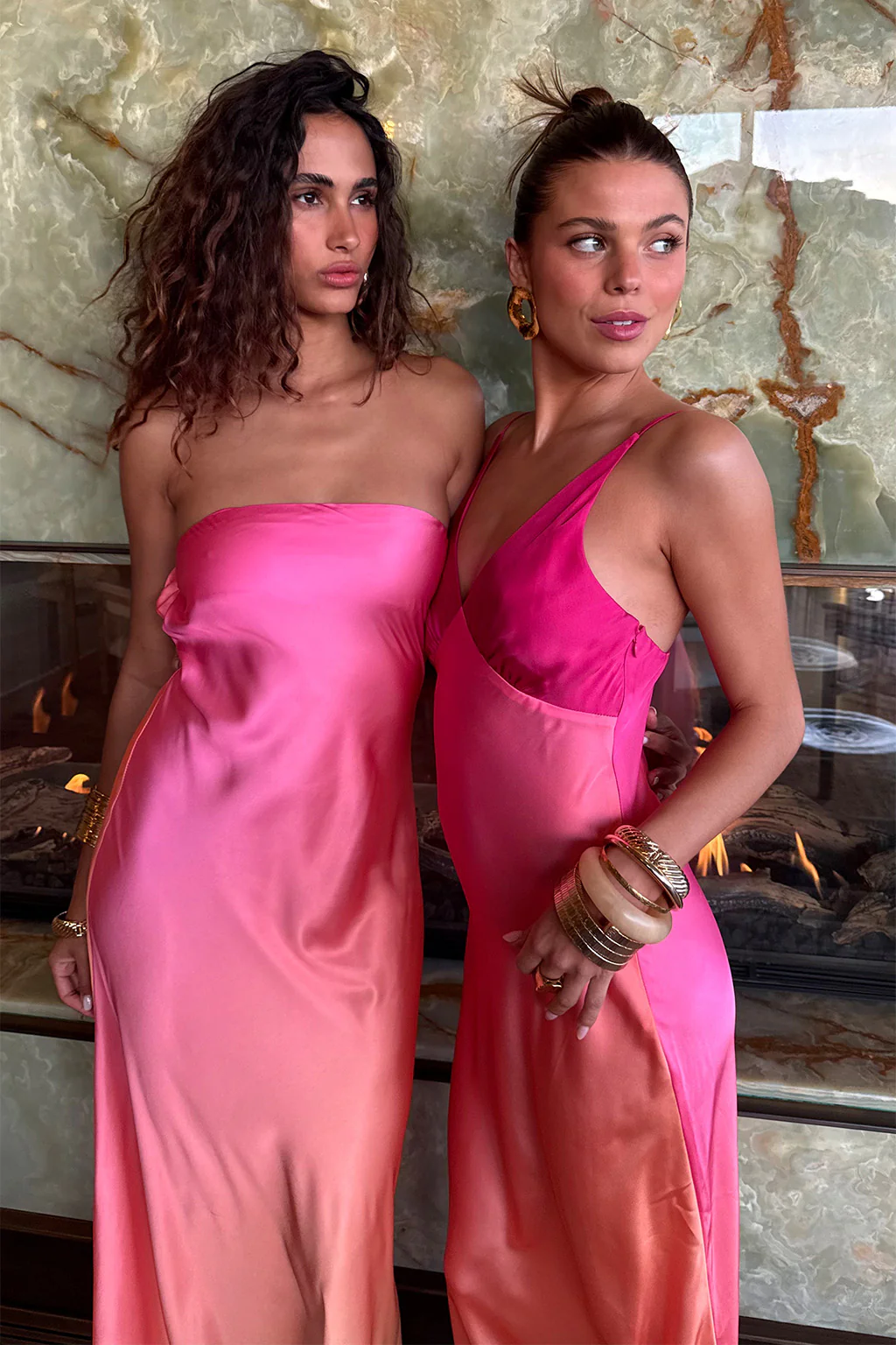 Natalia Pink Sorbet Strapless Maxi Dress - Image 8