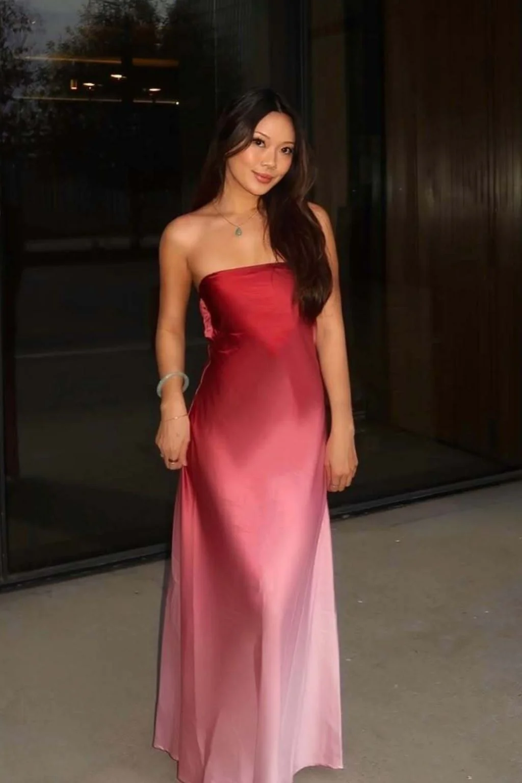 Natalia Strapless Mulberry Ombre Dress - Image 4