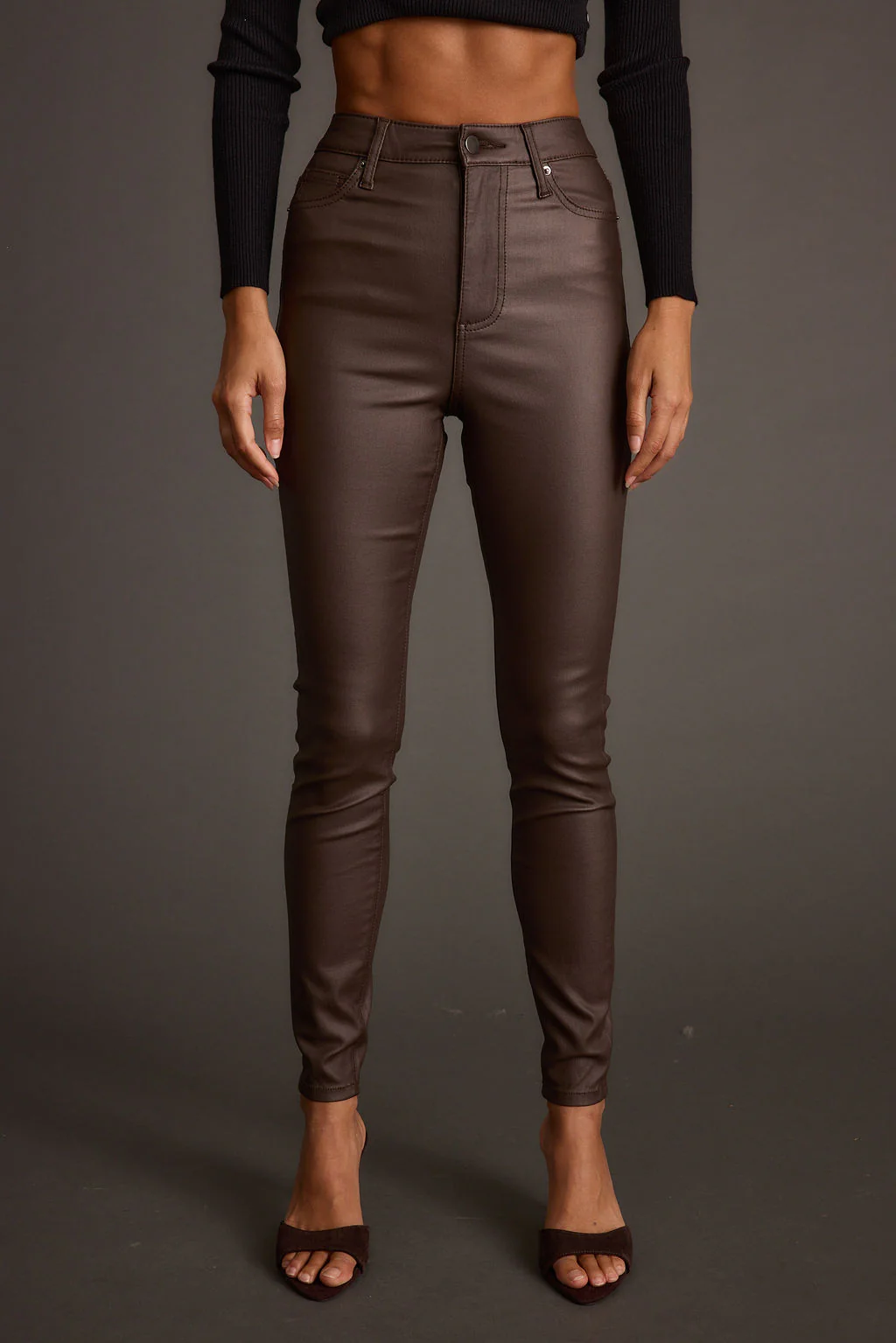 Nixon Mocha Coated Pants - Image 5