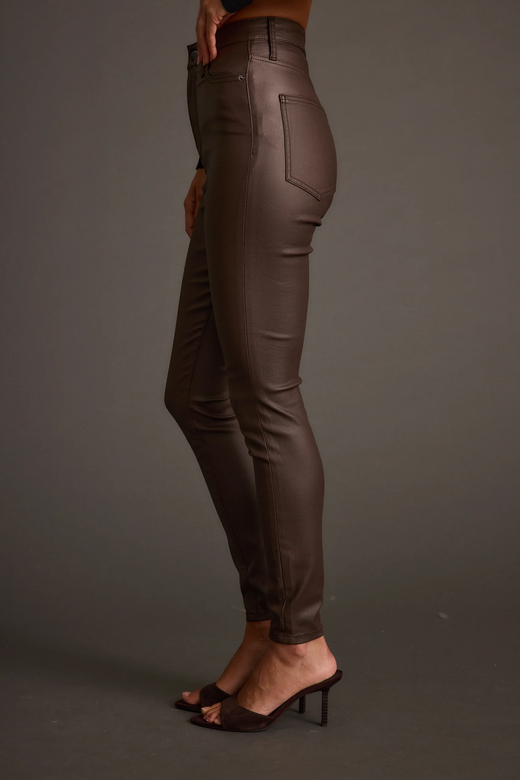 Nixon Mocha Coated Pants - Image 6