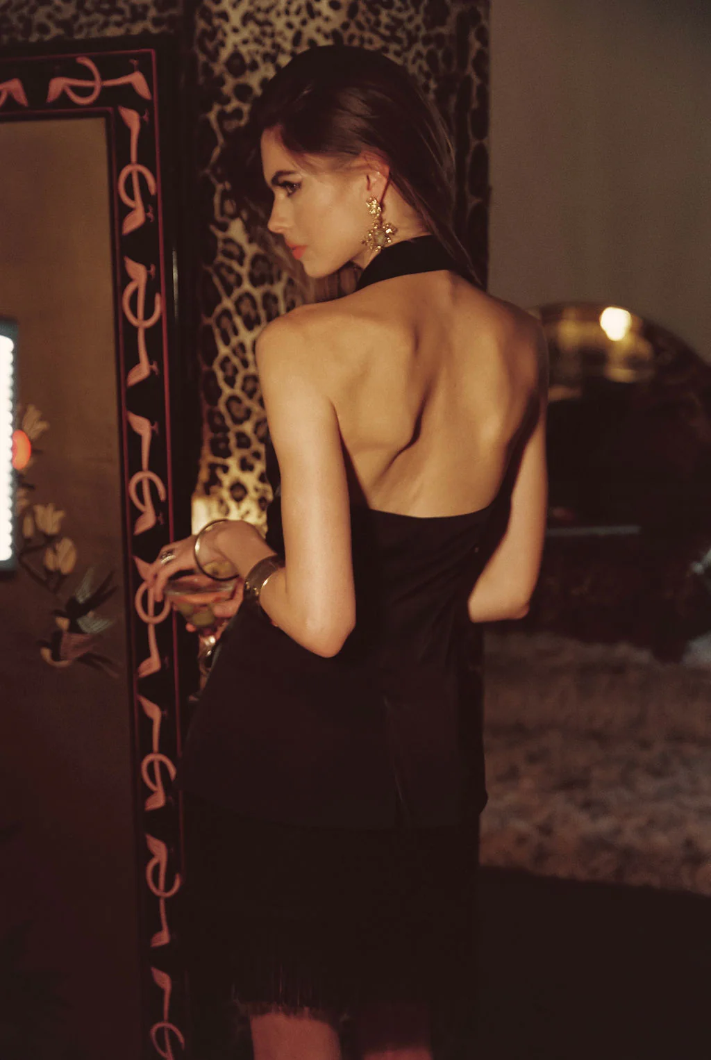 Noir Black Satin Longline Vest - Image 4