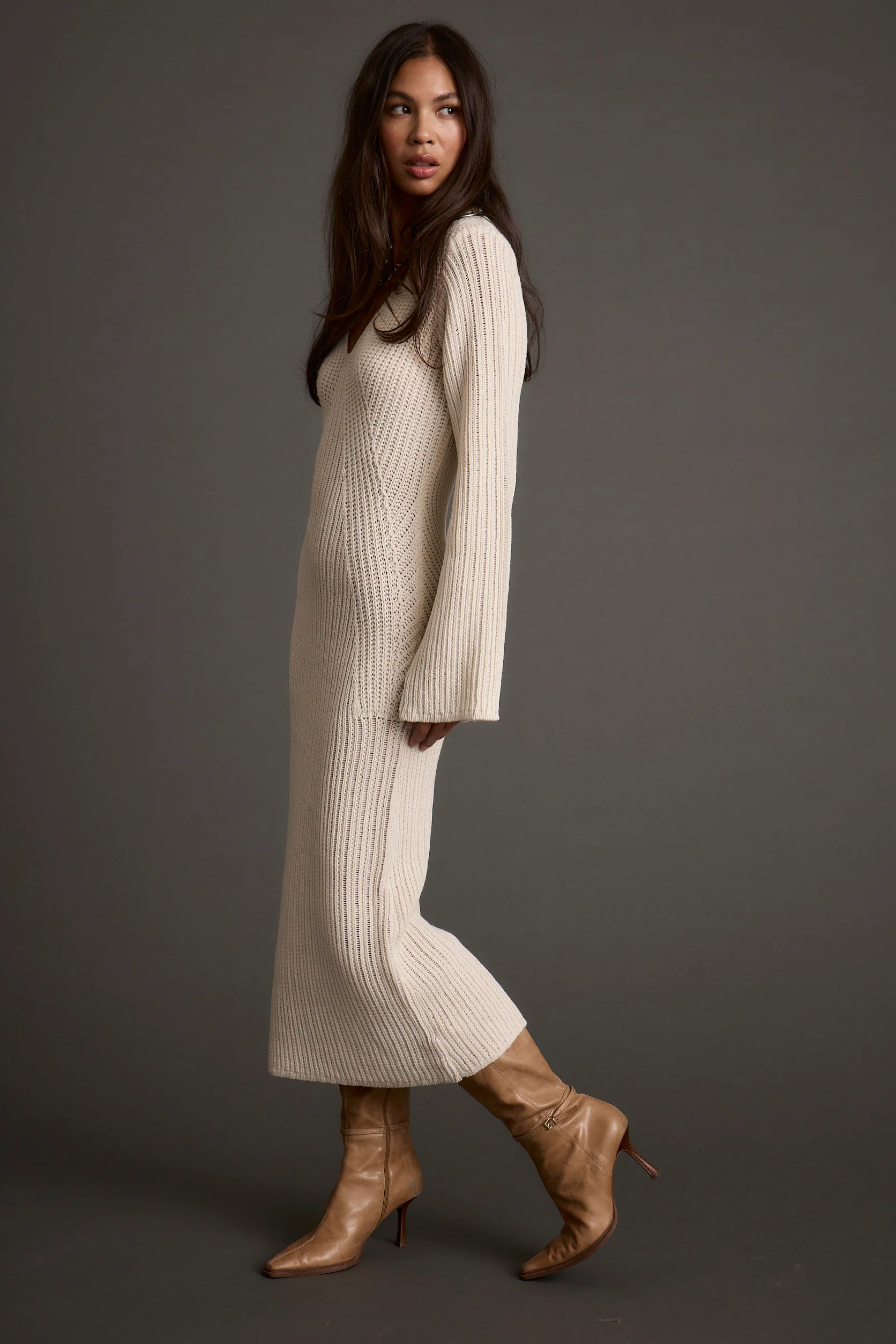 Nolita Cream Midi Sweater Dress - Image 7