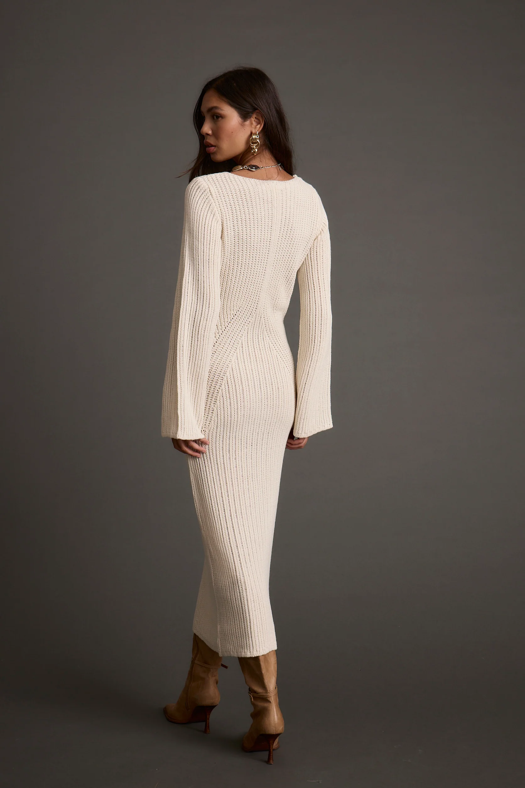 Nolita Cream Midi Sweater Dress - Image 8