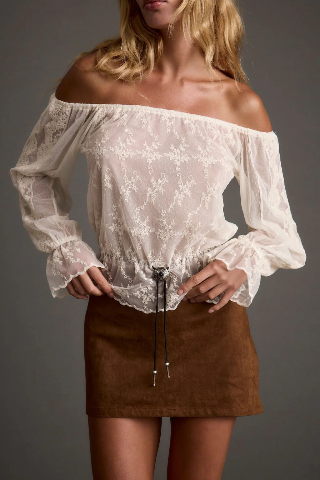 Norah Ivory Off Shoulder Top - Image 7