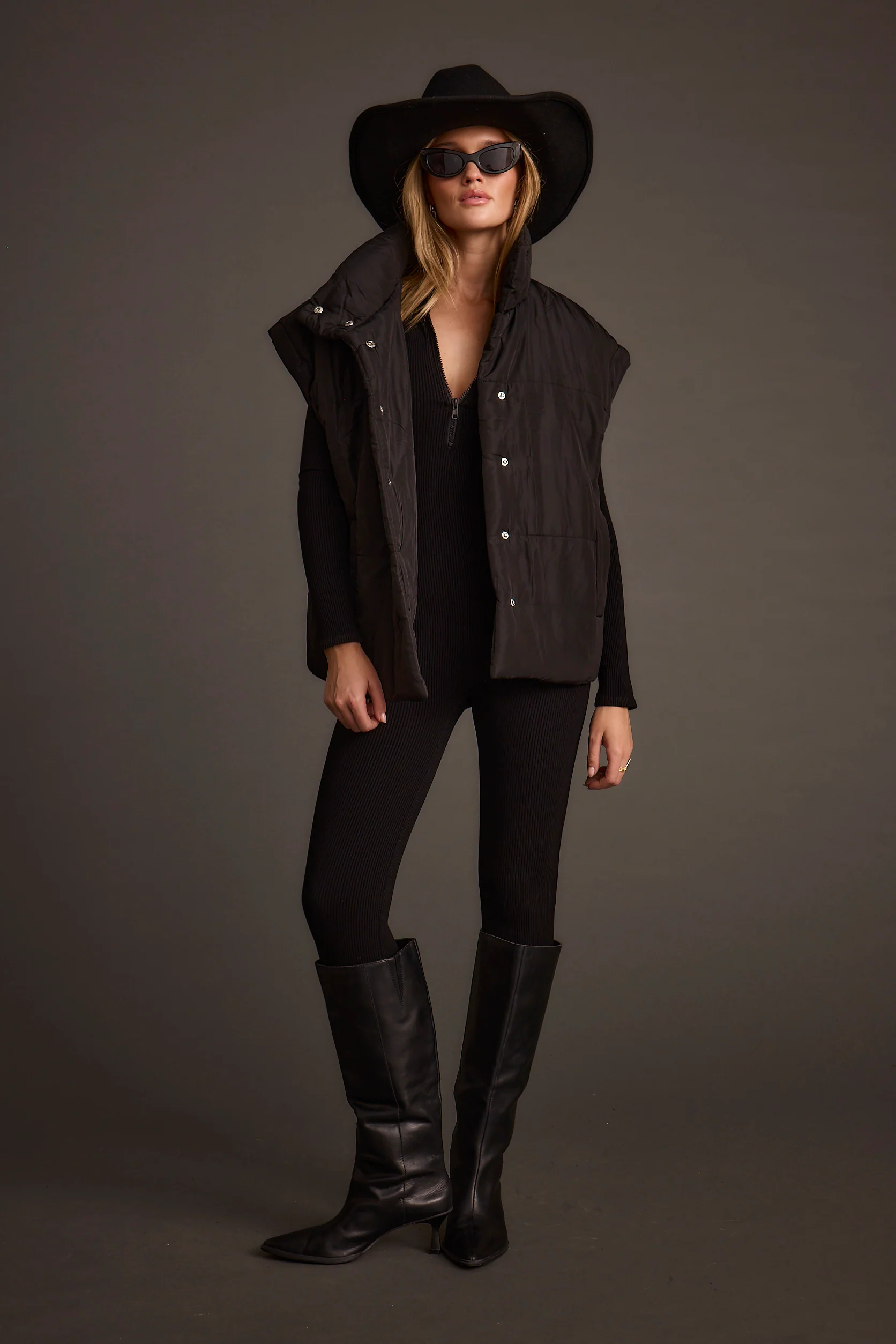 Nordic Black Ribbed Jumpsuit - Image 8