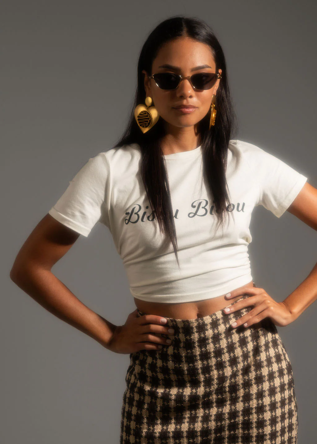 Normandie Brown Plaid Mini Skirt - Image 6