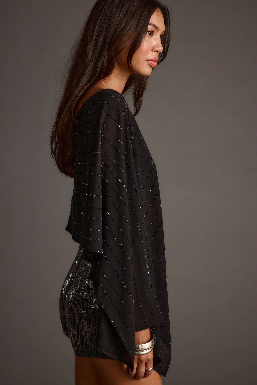 Oasis Black Rhinestone Shawl - Image 7
