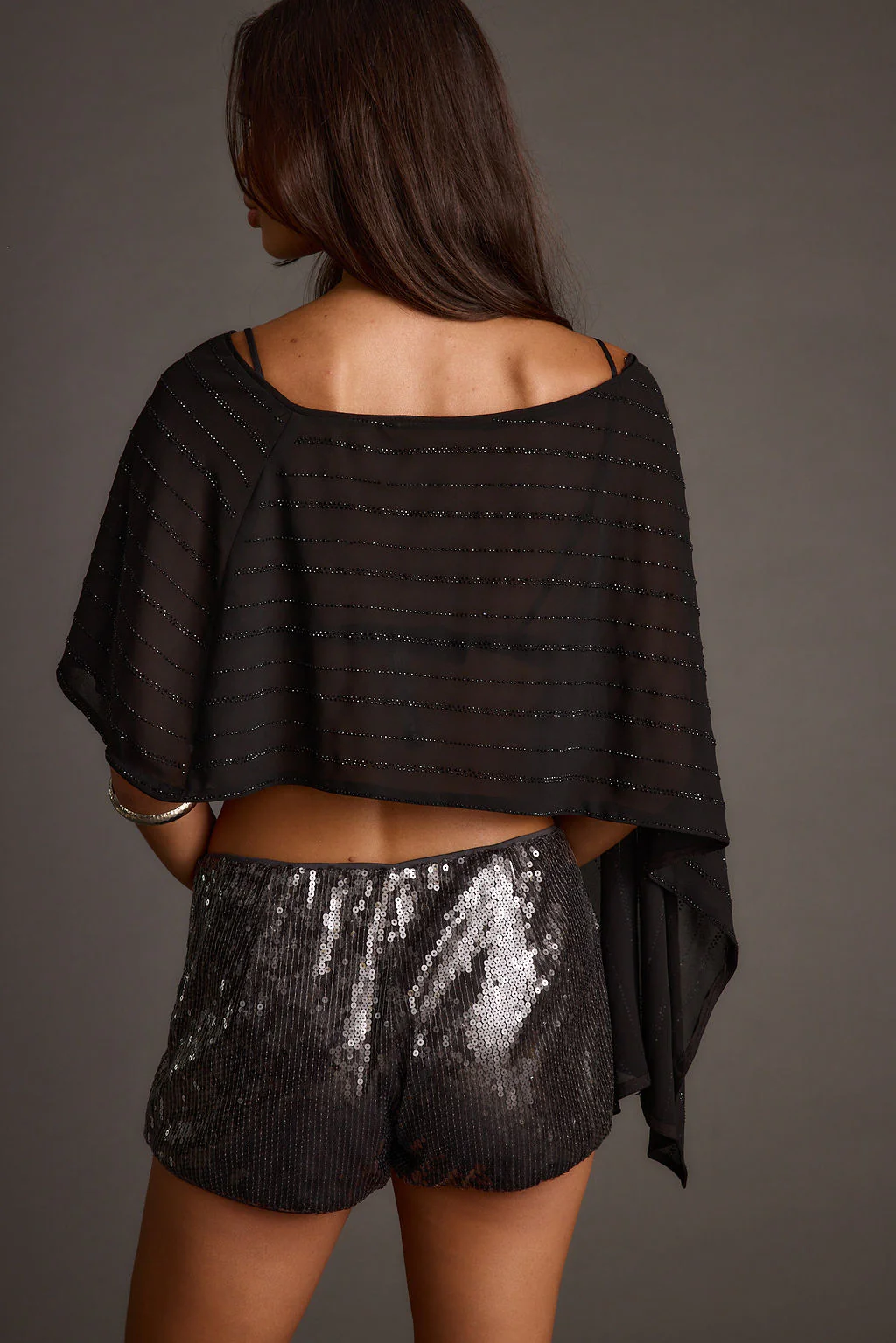Oasis Black Rhinestone Shawl - Image 8