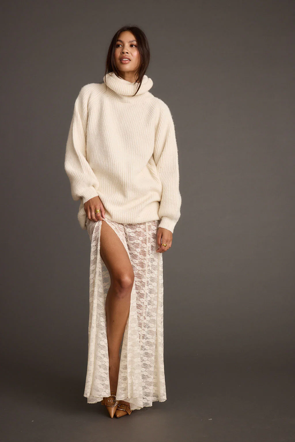 Odessa White Lace Maxi Skirt - Image 6